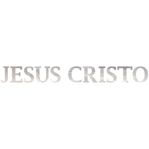 Palavra em Acrílico Espelhado - Jesus Cristo 30cm