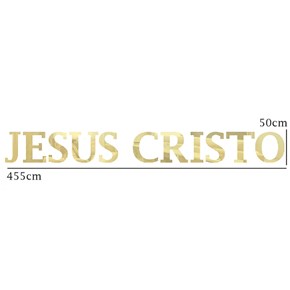 Palavra em Acrílico Espelhado - Jesus Cristo 50cm