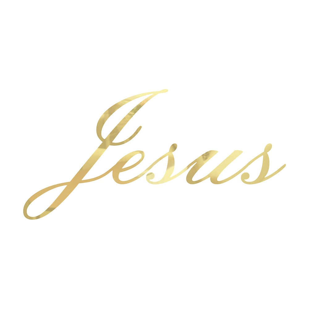 Palavra em Acrílico Espelhado - Jesus em letra Cursiva Palavra em Acrílico Espelhado - Jesus em letra Cursiva