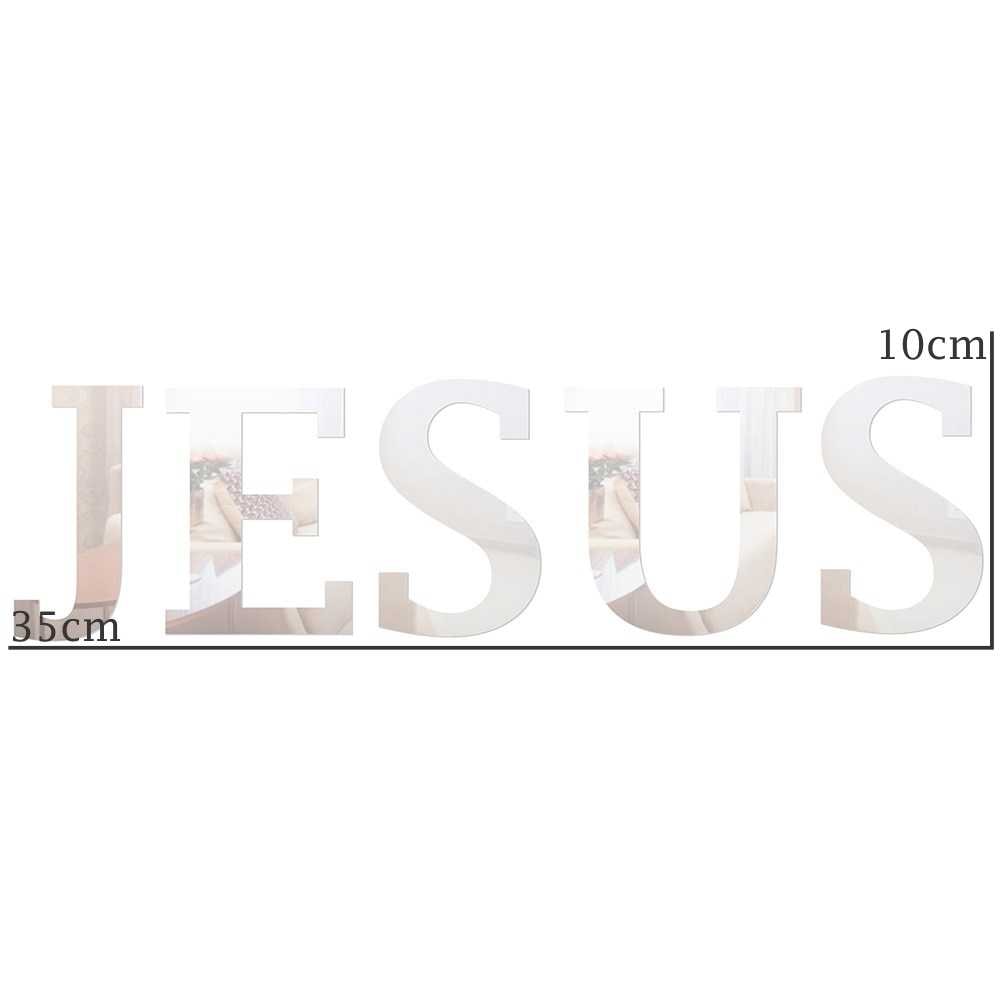 Palavra em Acrílico Espelhado Jesus - Modelo 1 com 10cm altura Palavra em Acrílico Espelhado Jesus - Modelo 1 com 10cm altura
