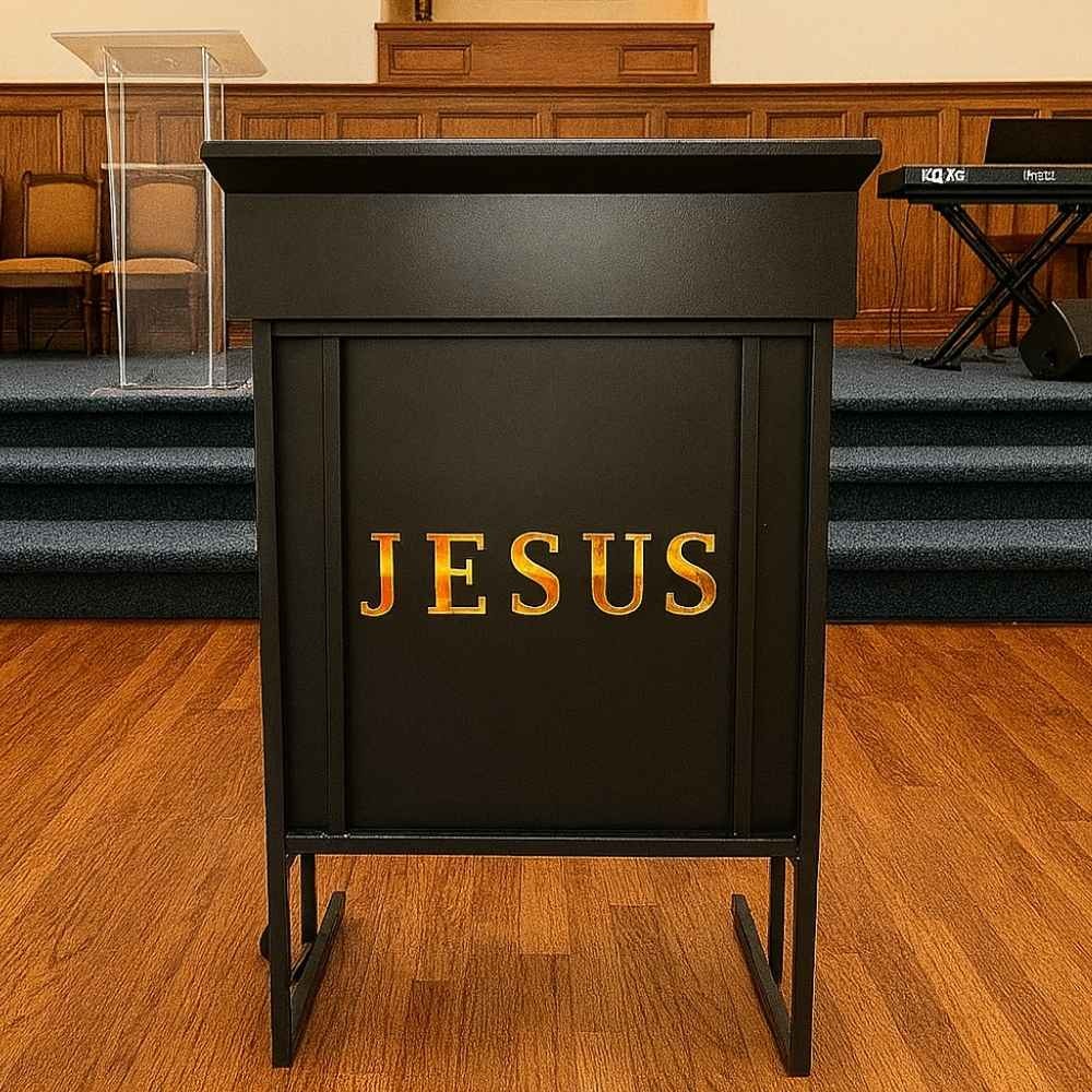 Palavra em Acrílico Espelhado Jesus - Modelo 1 com 30cm altura Palavra em Acrílico Espelhado Jesus - Modelo 1 com 30cm altura