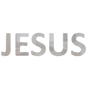 Palavra em Acrílico Espelhado Jesus - Modelo 2 com 30cm altura