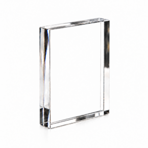 Placa Acrílico Premium Acabamento Polido Lapidado 15x21cm 20mm