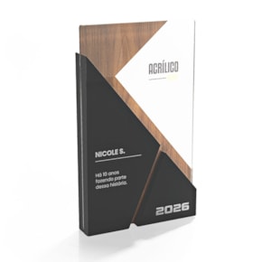 Placa de Homenagem em Acrílico Premium Personalizado