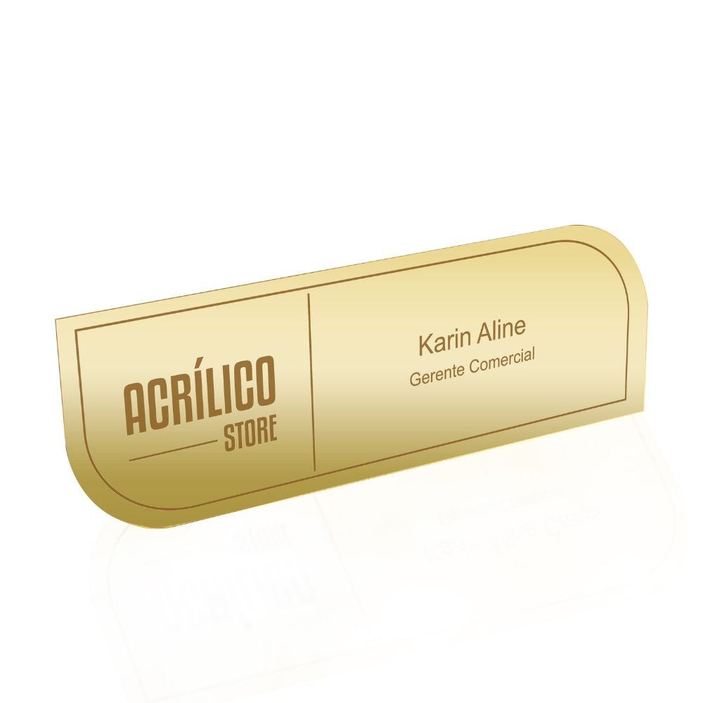 Placa de Identificação para Porta em Acrílico Espelhado Personalizada Placa de Identificação para Porta em Acrílico Espelhado Personalizada