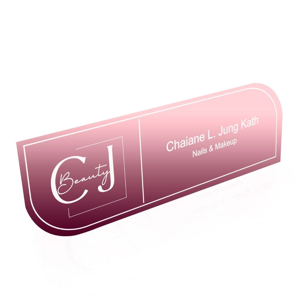 Placa de Identificação para Porta em Acrílico Espelhado Personalizada Placa de Identificação para Porta em Acrílico Espelhado Personalizada