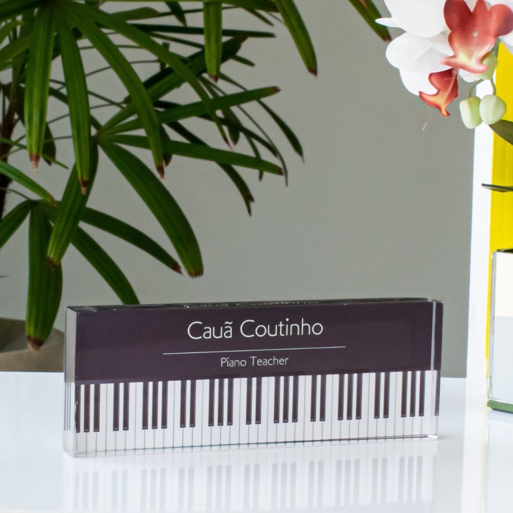 Placa de Mesa com Logomarca 19x7cm -  Impressão Digital Placa de Mesa com Logomarca 19x7cm -  Impressão Digital