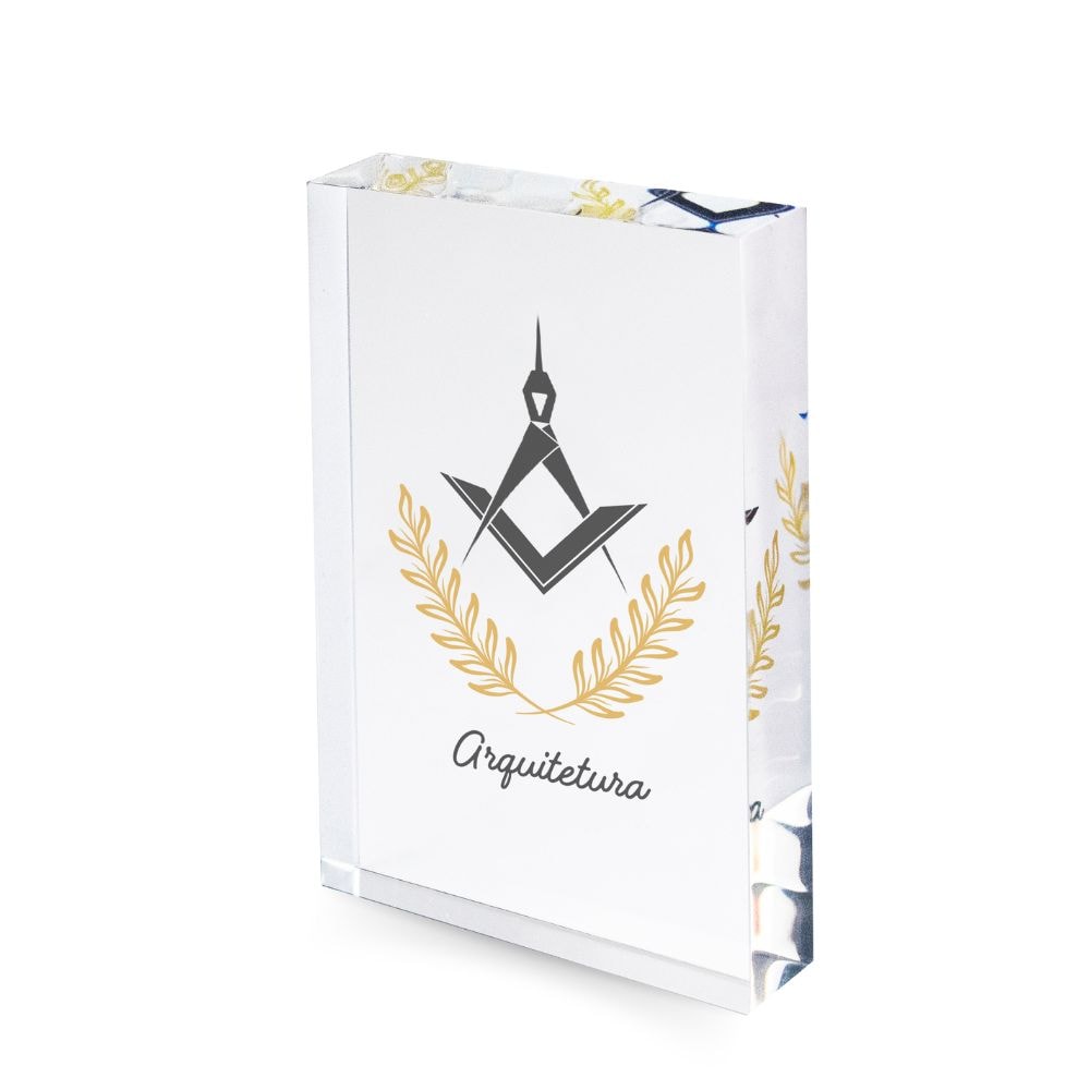 Placa de Mesa em Acrílico - Profissão Arquitetura Placa de Mesa em Acrílico - Profissão Arquitetura