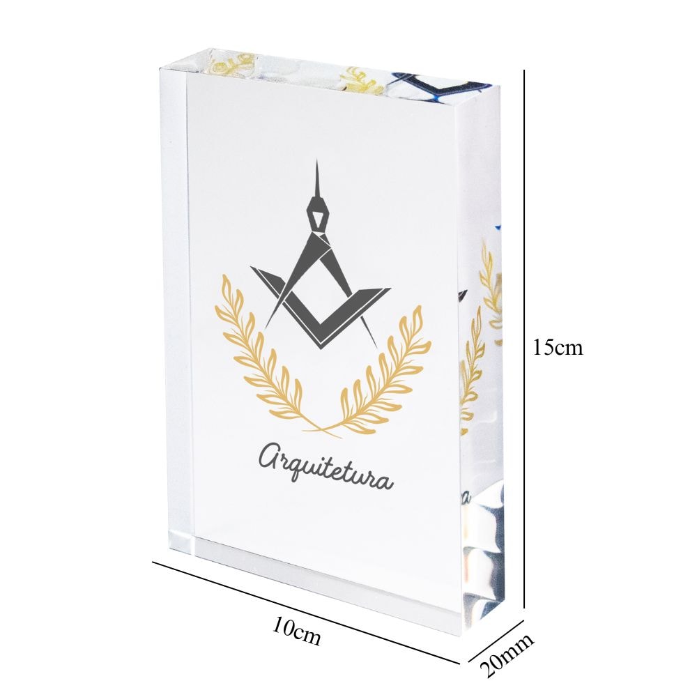 Placa de Mesa em Acrílico - Profissão Arquitetura Placa de Mesa em Acrílico - Profissão Arquitetura