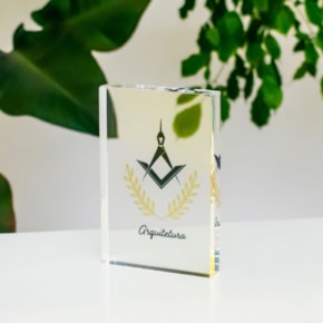 Placa de Mesa em Acrílico - Profissão Arquitetura