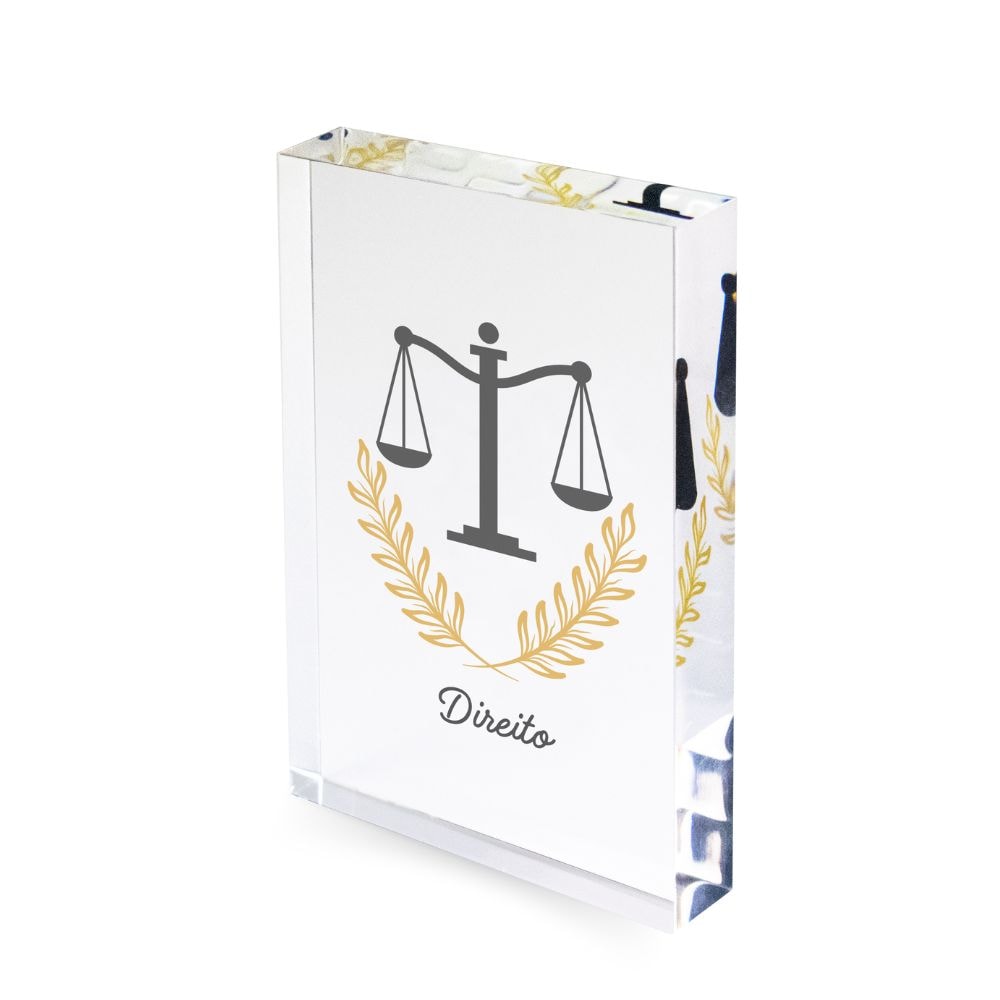 Placa de Mesa em Acrílico - Profissão Direito Placa de Mesa em Acrílico - Profissão Direito