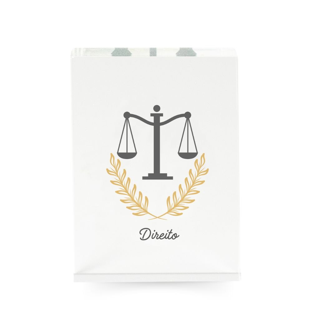 Placa de Mesa em Acrílico - Profissão Direito Placa de Mesa em Acrílico - Profissão Direito
