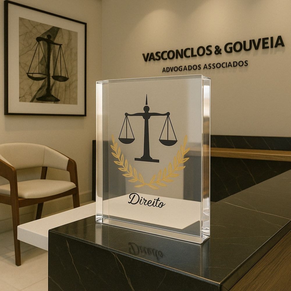 Placa de Mesa em Acrílico - Profissão Direito Placa de Mesa em Acrílico - Profissão Direito