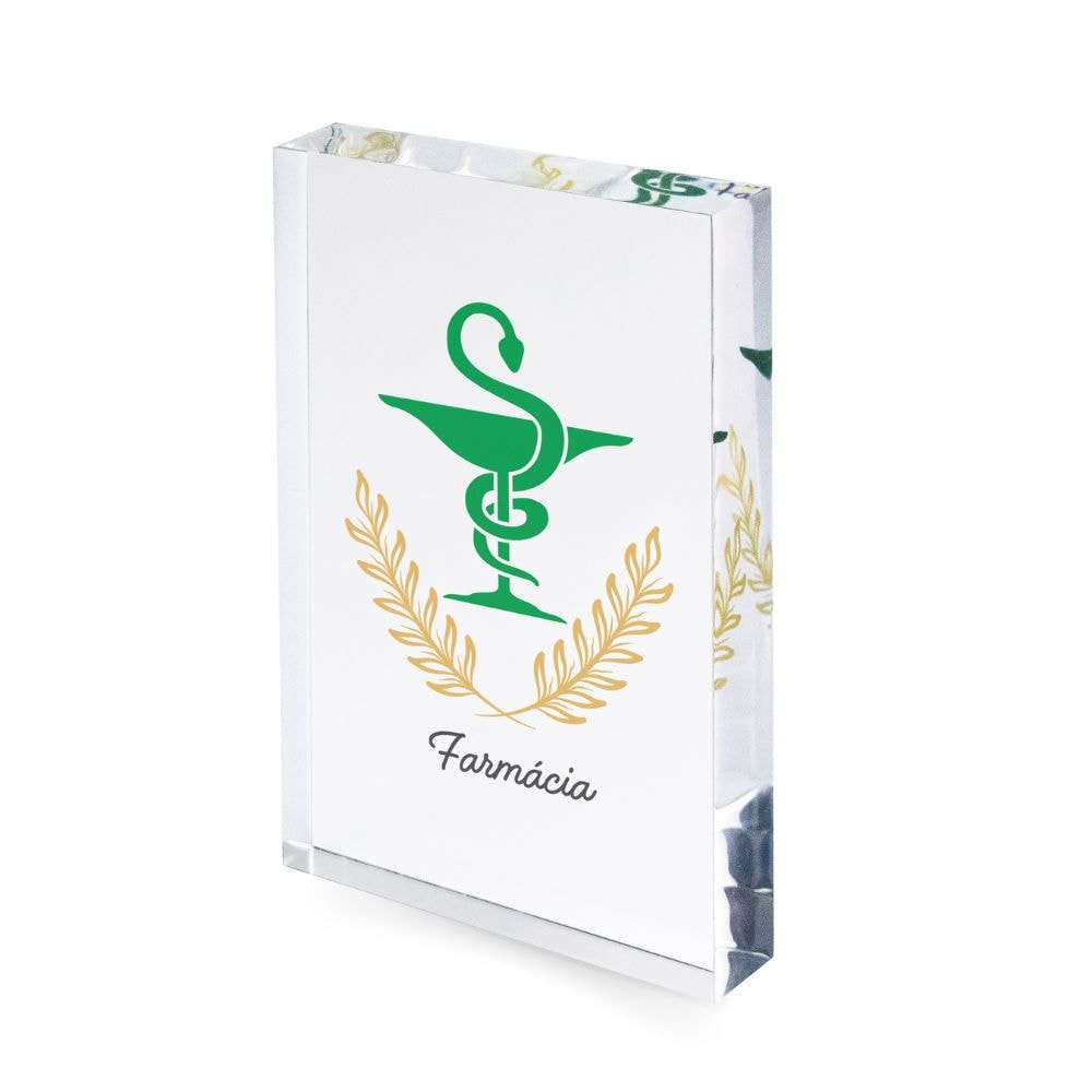 Placa de Mesa em Acrílico - Profissão Farmácia Placa de Mesa em Acrílico - Profissão Farmácia