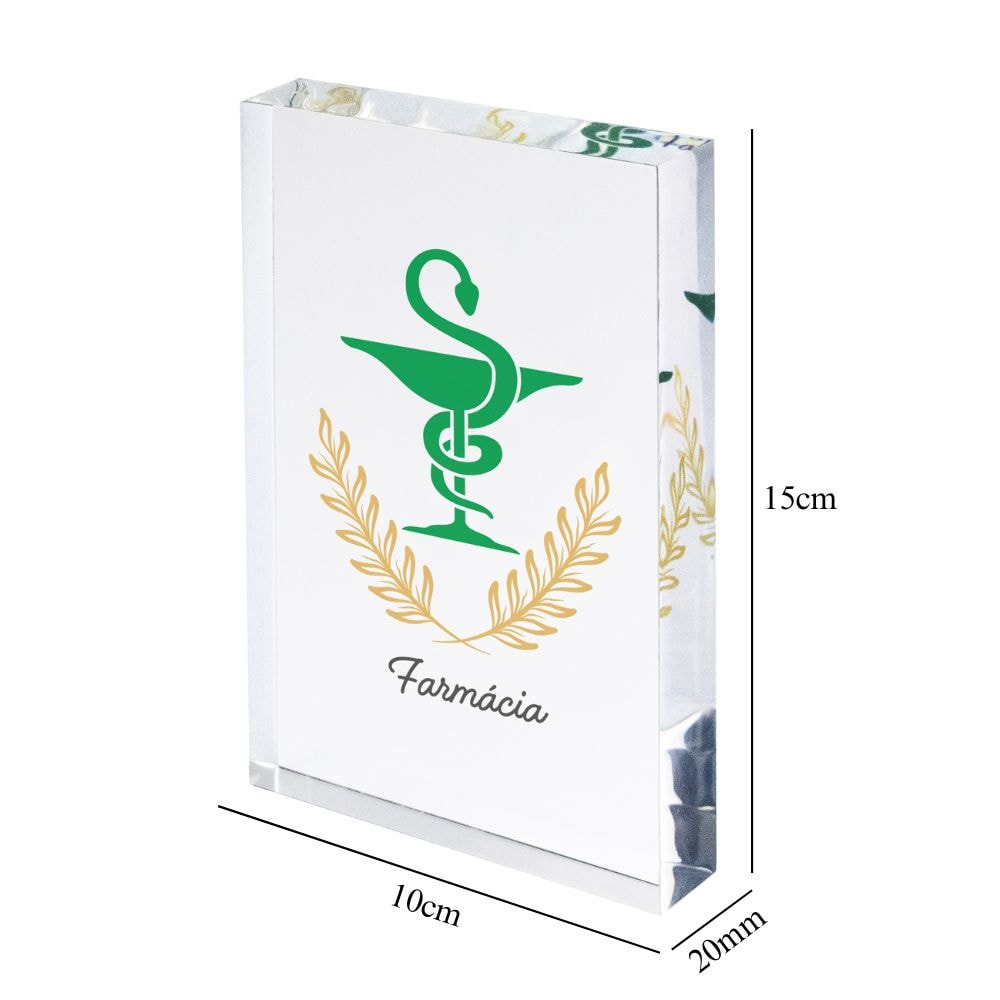 Placa de Mesa em Acrílico - Profissão Farmácia Placa de Mesa em Acrílico - Profissão Farmácia