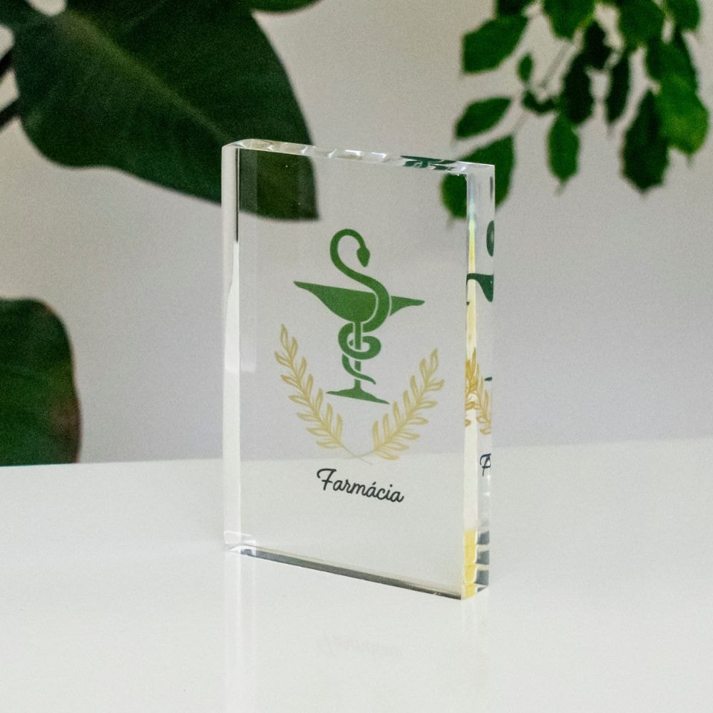 Placa de Mesa em Acrílico - Profissão Farmácia Placa de Mesa em Acrílico - Profissão Farmácia