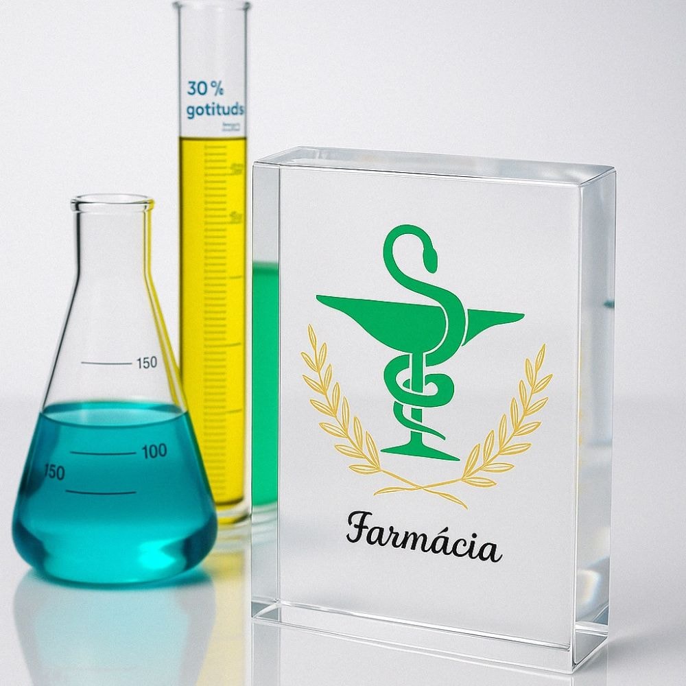 Placa de Mesa em Acrílico - Profissão Farmácia Placa de Mesa em Acrílico - Profissão Farmácia