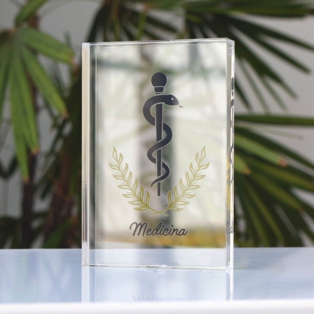 Placa de Mesa em Acrílico - Profissão Medicina