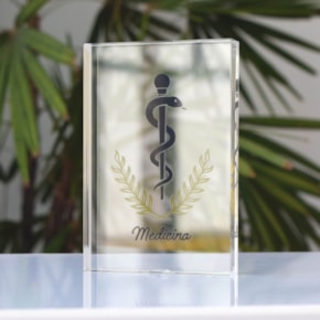 Placa de Mesa em Acrílico - Profissão Medicina