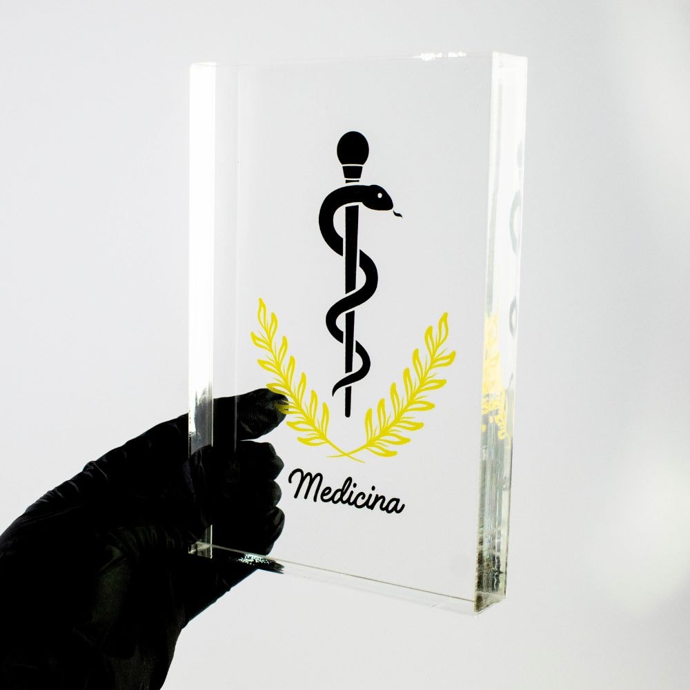 Placa de Mesa em Acrílico - Profissão Medicina