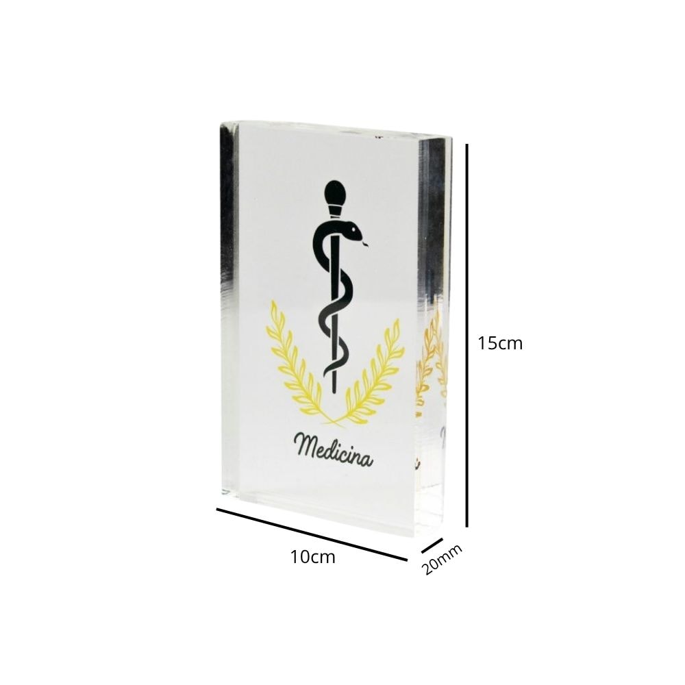 Placa de Mesa em Acrílico - Profissão Medicina