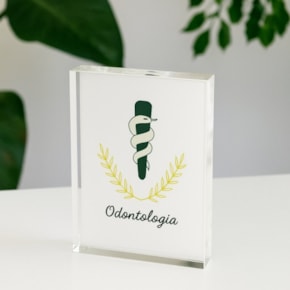 Placa de Mesa em Acrílico - Profissão Odontologia