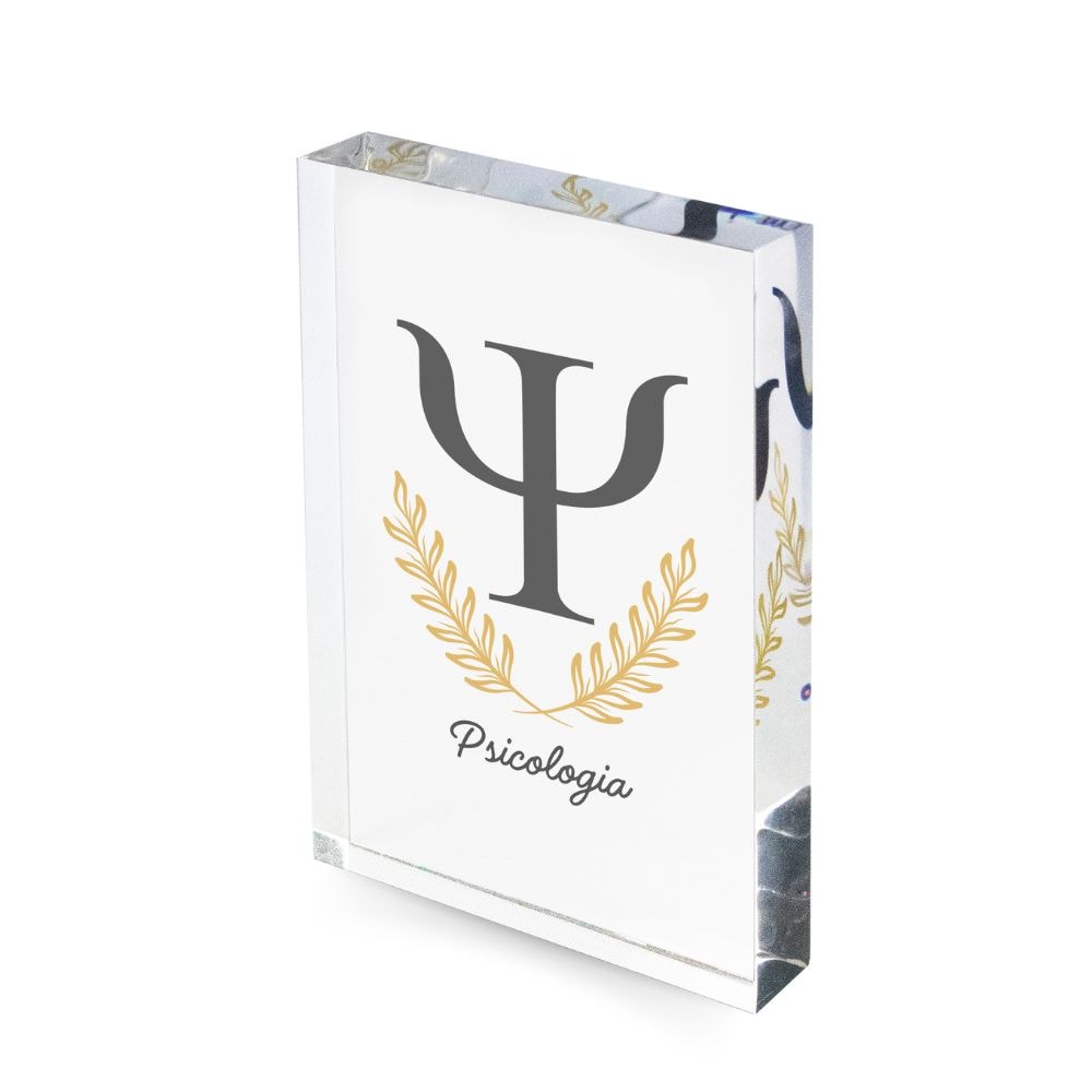 Placa de Mesa em Acrílico - Profissão Psicologia Placa de Mesa em Acrílico - Profissão Psicologia