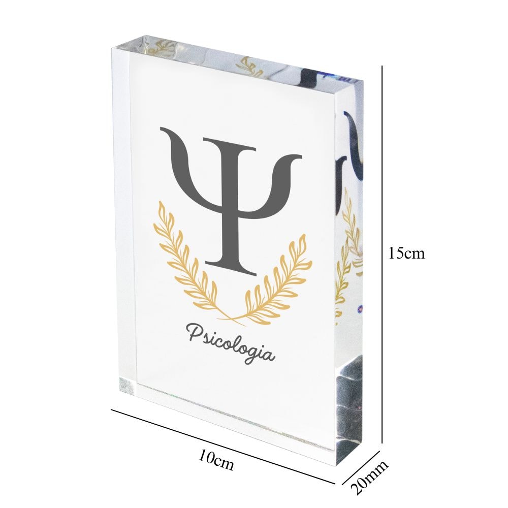 Placa de Mesa em Acrílico - Profissão Psicologia Placa de Mesa em Acrílico - Profissão Psicologia