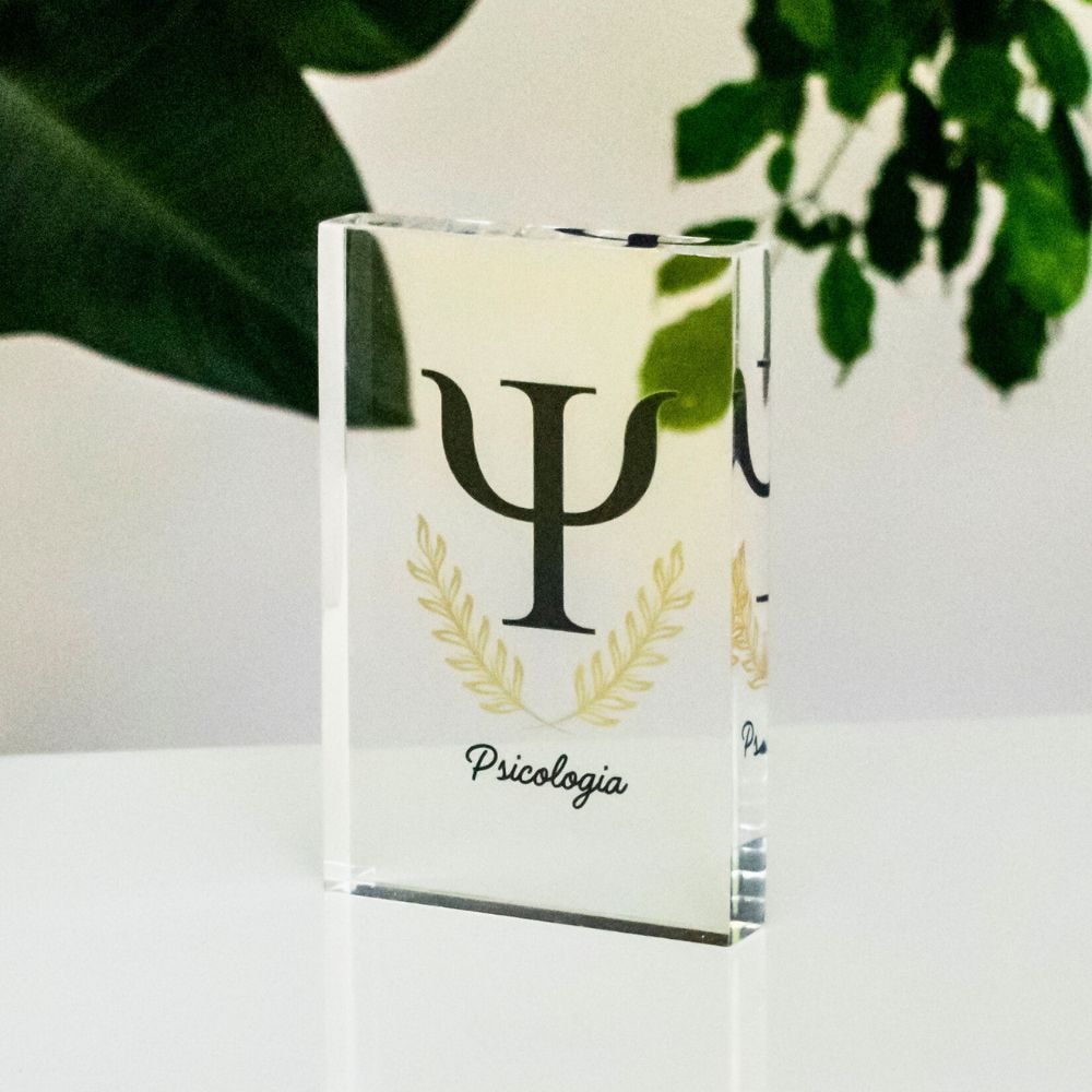 Placa de Mesa em Acrílico - Profissão Psicologia Placa de Mesa em Acrílico - Profissão Psicologia