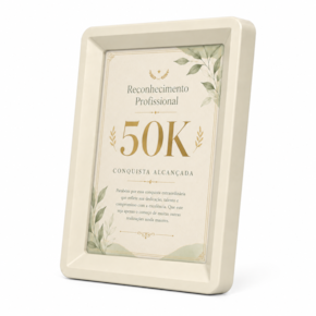 Placa de Premiação com Moldura Decorativa A5