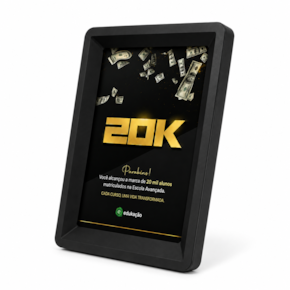 Placa de Premiação com Moldura Decorativa A5