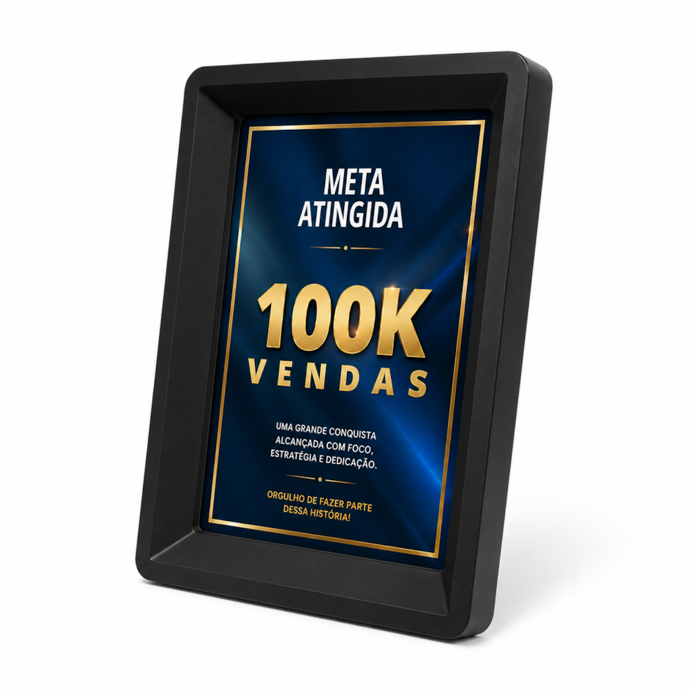 Placa de Premiação com Moldura Decorativa A5
