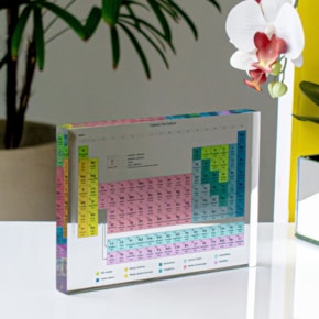 Placa Decorativa em Acrílico Cristal Tabela Periódica