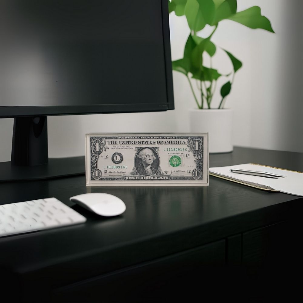 Placa Decorativa em Acrílico - Dólar