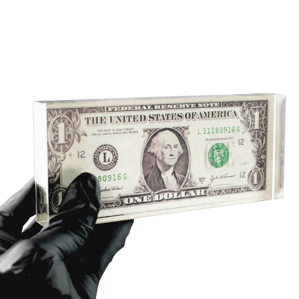 Placa Decorativa em Acrílico - Dólar
