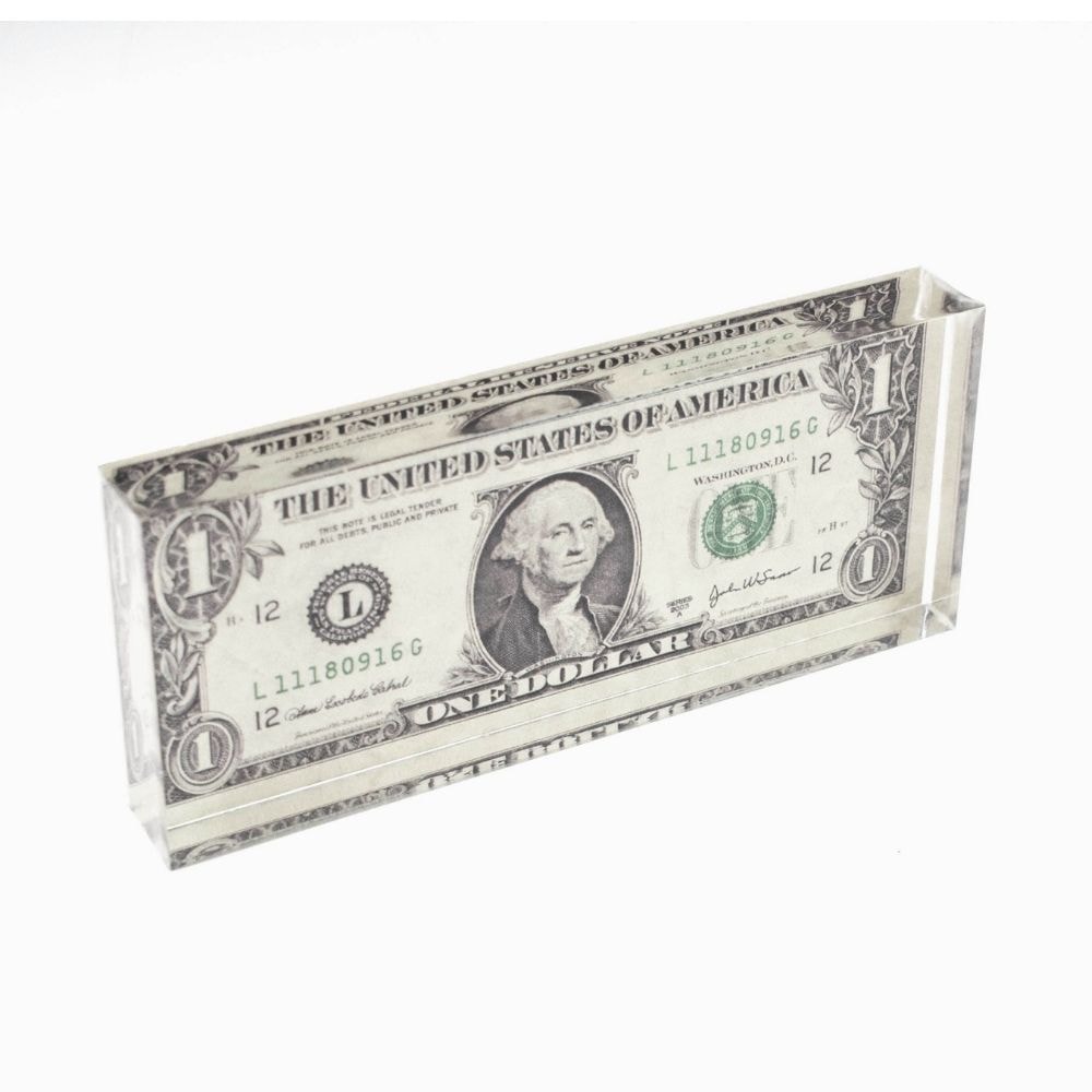 Placa Decorativa em Acrílico - Dólar