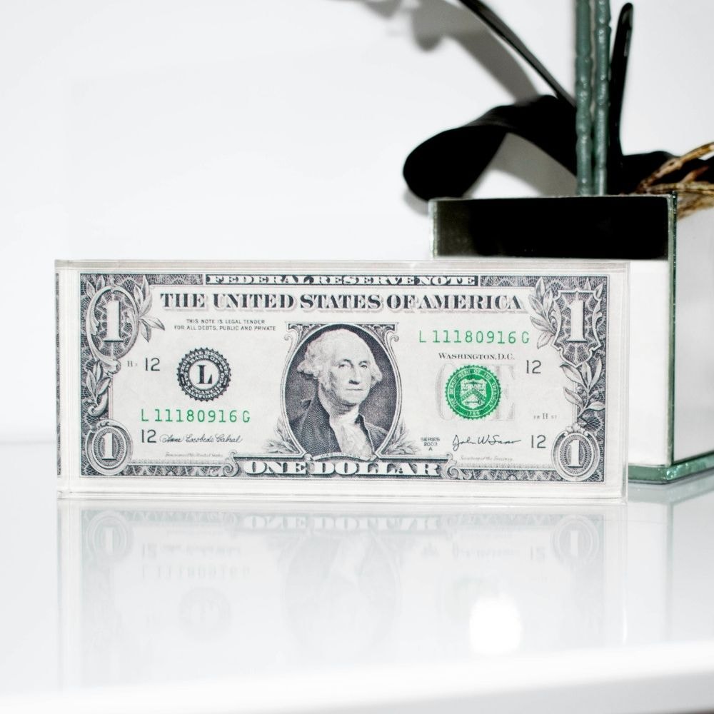 Placa Decorativa em Acrílico - Dólar