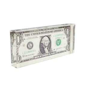 Placa Decorativa em Acrílico - Dólar Impresso
