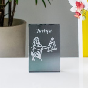 Placa Decorativa Escritório Deusa Têmis Justiça & Direito