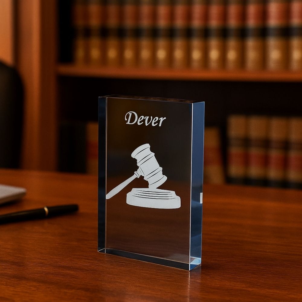 Placa Decorativa Escritório Martelo da Justiça & Direito
