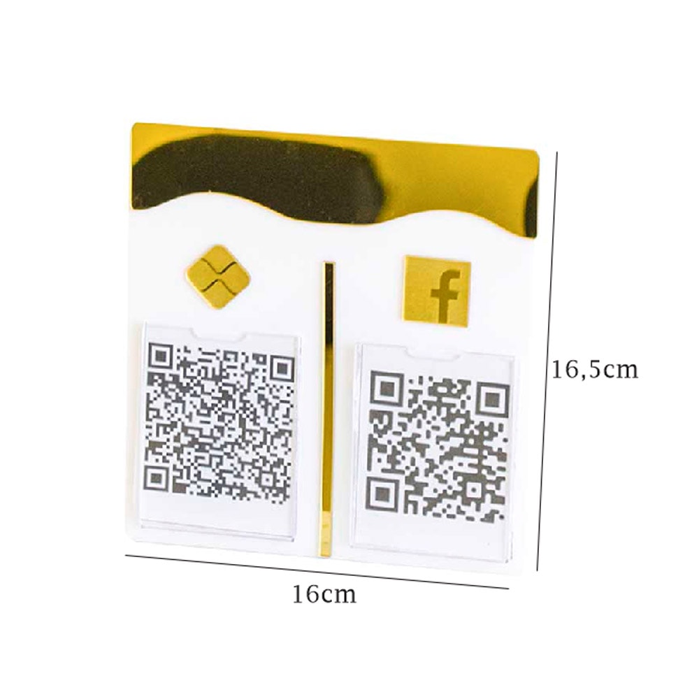 Placa e Display Pix Dourado com 2 Bolsas Placa e Display Pix Dourado com 2 Bolsas