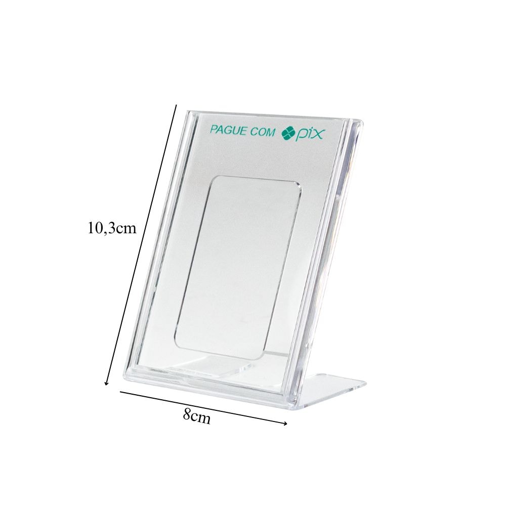Placa e Display Pix em Acrílico Cristal Placa e Display Pix em Acrílico Cristal