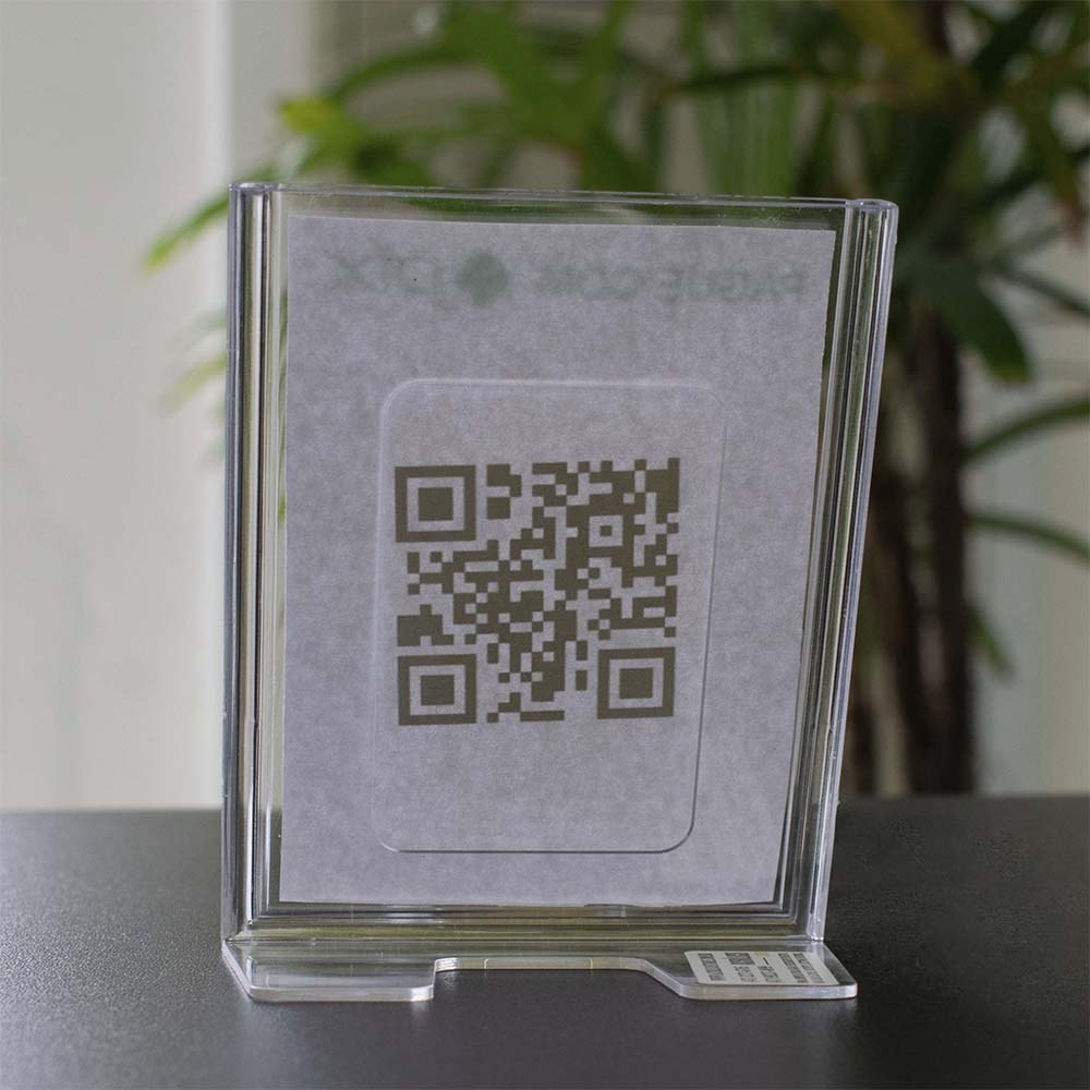 Placa e Display Pix em Acrílico Cristal Placa e Display Pix em Acrílico Cristal