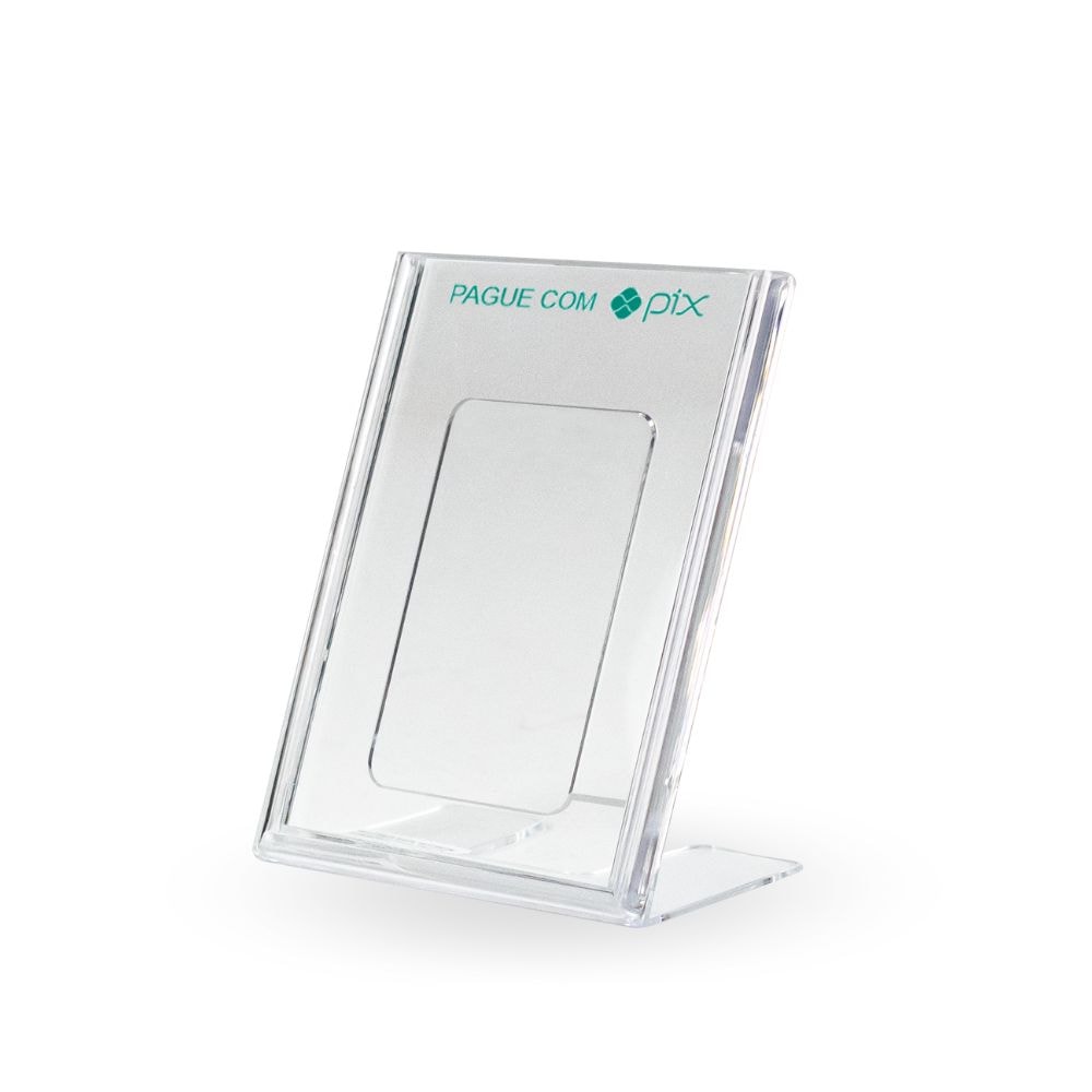 Placa e Display Pix em Acrílico Cristal Placa e Display Pix em Acrílico Cristal