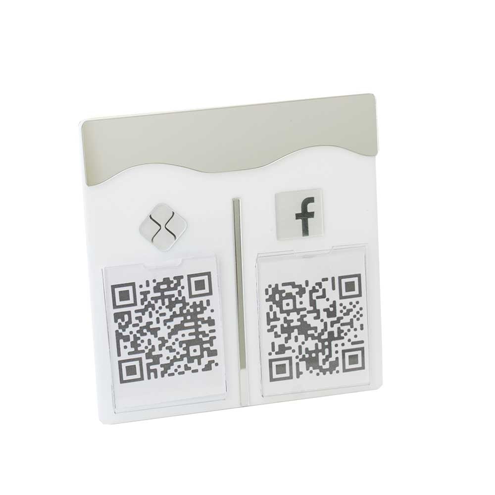 Placa e Display Pix Prata com 2 Bolsas Placa e Display Pix Prata com 2 Bolsas