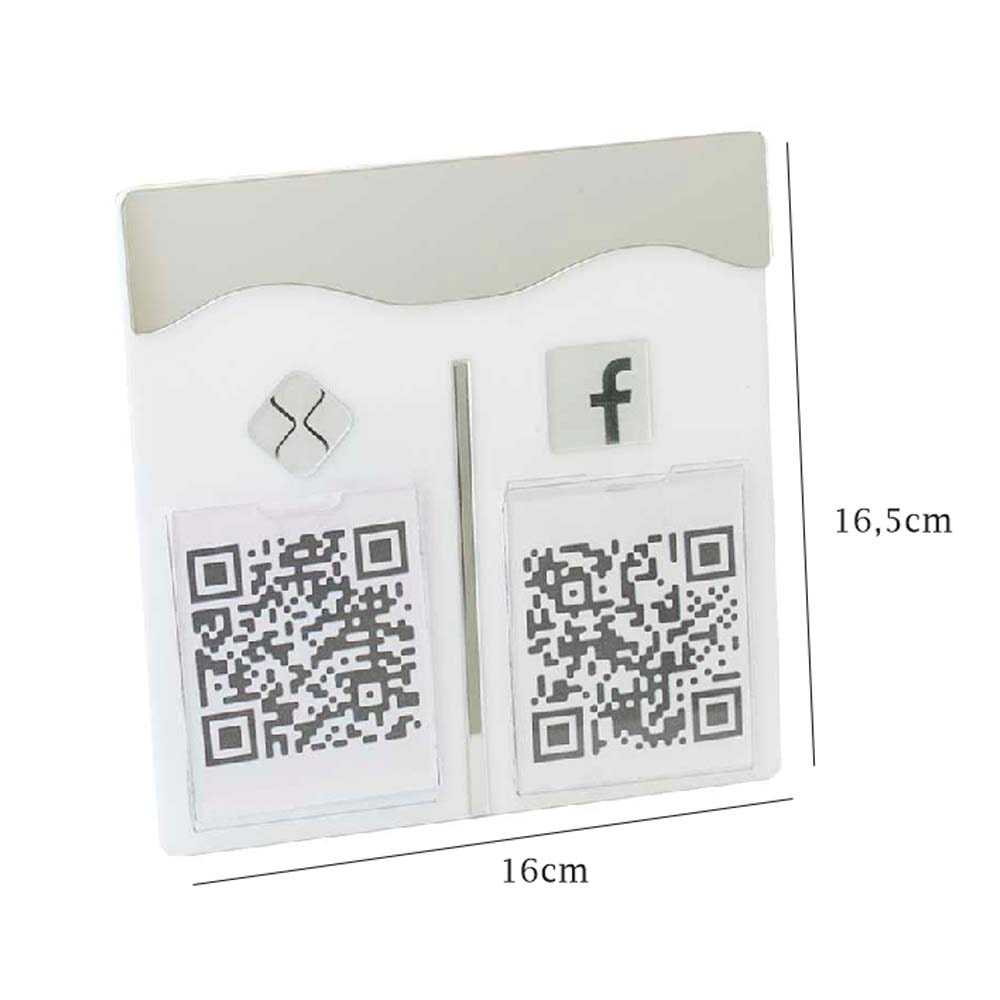 Placa e Display Pix Prata com 2 Bolsas Placa e Display Pix Prata com 2 Bolsas