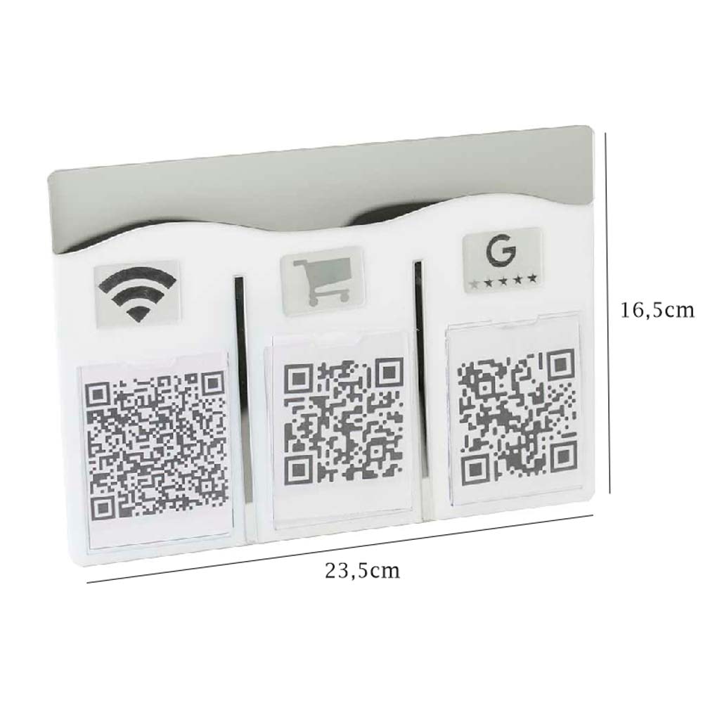 Placa e Display Pix Prata com 3 Bolsas Placa e Display Pix Prata com 3 Bolsas