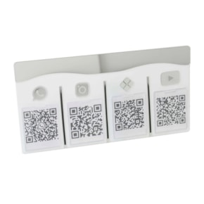 Placa e Display Pix Prata com 4 Bolsas