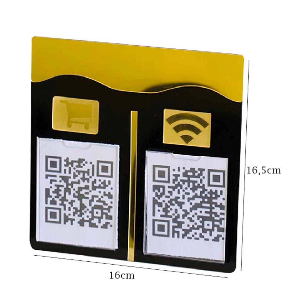 Placa e Display Pix Preto/Dourado com 2 Bolsas
 Placa e Display Pix Preto/Dourado com 2 Bolsas