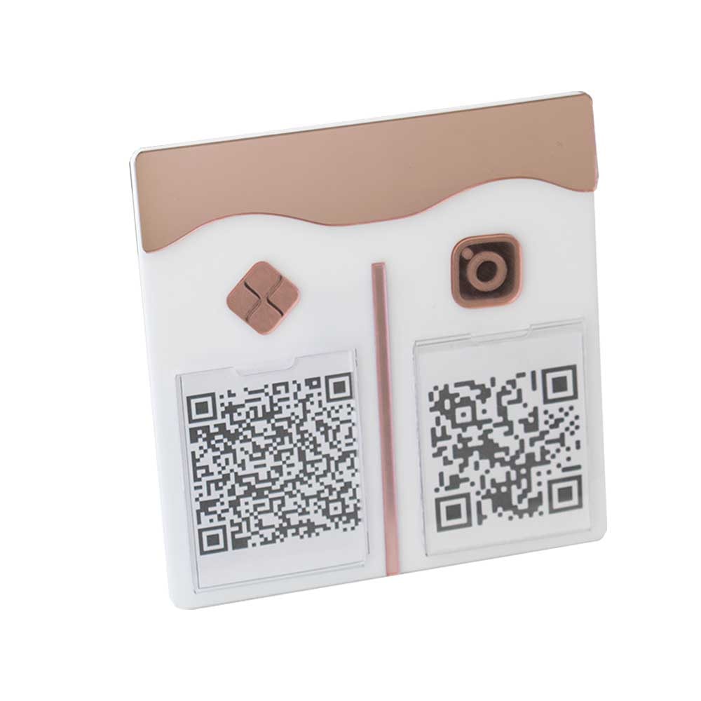 Placa e Display Pix Rosé com 2 Bolsas Placa e Display Pix Rosé com 2 Bolsas